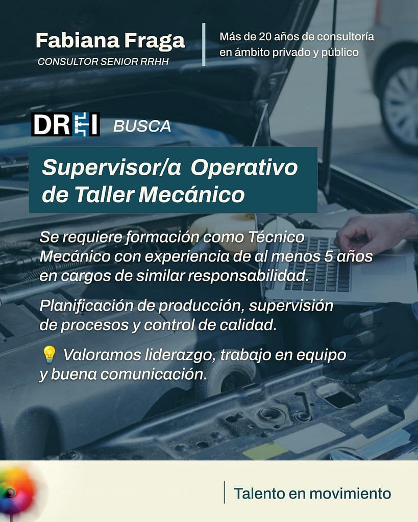 anuncios fabiana fraga operador taller mecanico